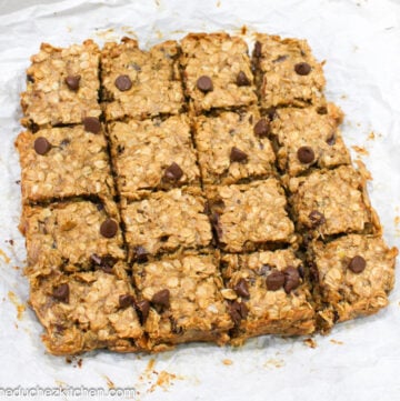 Banana chocolate chip bars