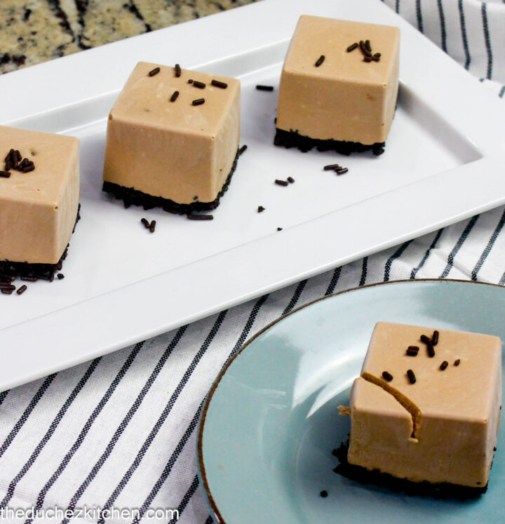 No-bake mocha cheesecake bites