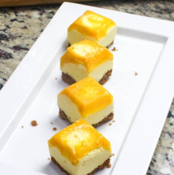 mini no bake Mango cheesecake