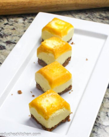 mini no bake Mango cheesecake