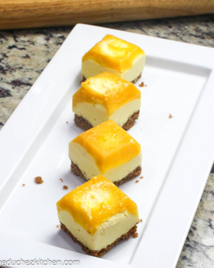 mini no bake Mango cheesecake